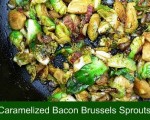 Caramelized Brussels Sprouts with Bacon Pieces