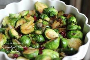 Cranberries and Caramelized Brussel Sprouts