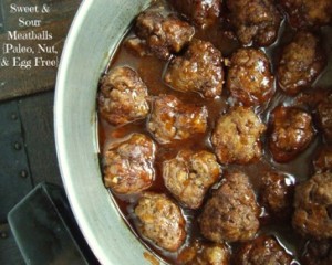 Sweet and Sour Meatballs - egg free