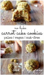 No Bake Carrot Cake Cookies - Paleo, Vegan, Gluten-Free, Nut-Free