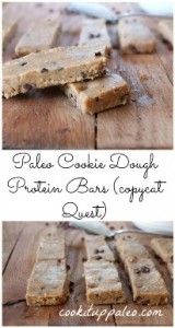 Paleo Cookie Dough Protein Bars - gluten free, dairy free, egg free